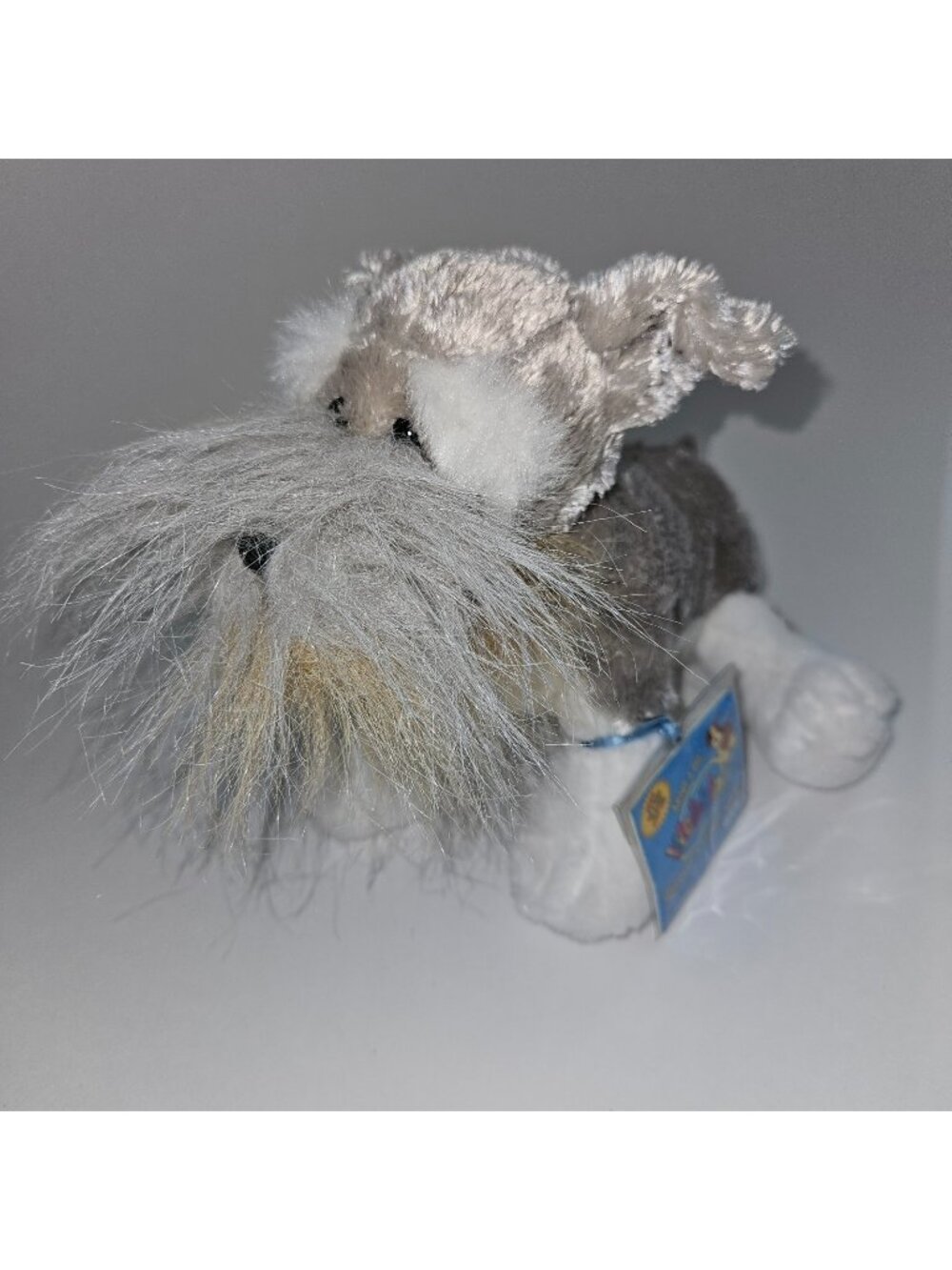 Ganz Webkinz Schnauzer Gray White Puppy Dog Plush Stuffed Animal Toy Sealed Code